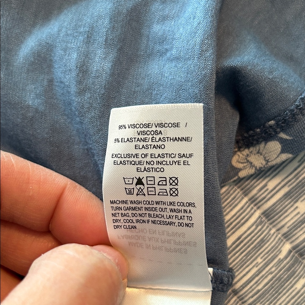 NWOT Lucky Brand Blue and White Floral Maxi Dress - Picture 9 of 11